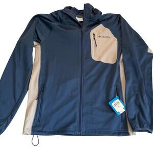 NWT Columbia Men's Blue and Gray Full Zip Hoodie Size M